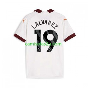 Camisolas de futebol Manchester City Julian Alvarez 19 Equipamento Alternativa 2023/24 Manga Curta